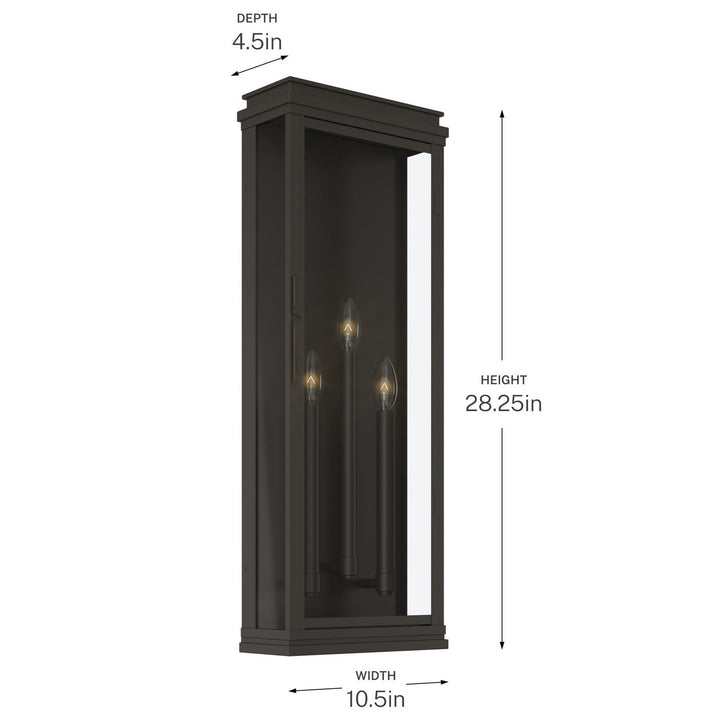 Lundon Three Light Outdoor Wall Mount in Olde Bronze Kichler Canada