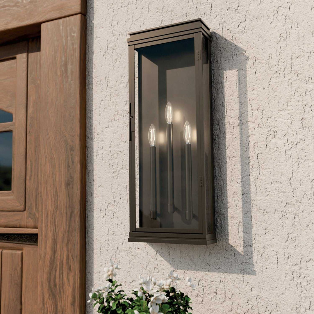 Lundon Three Light Outdoor Wall Mount in Olde Bronze Kichler Canada