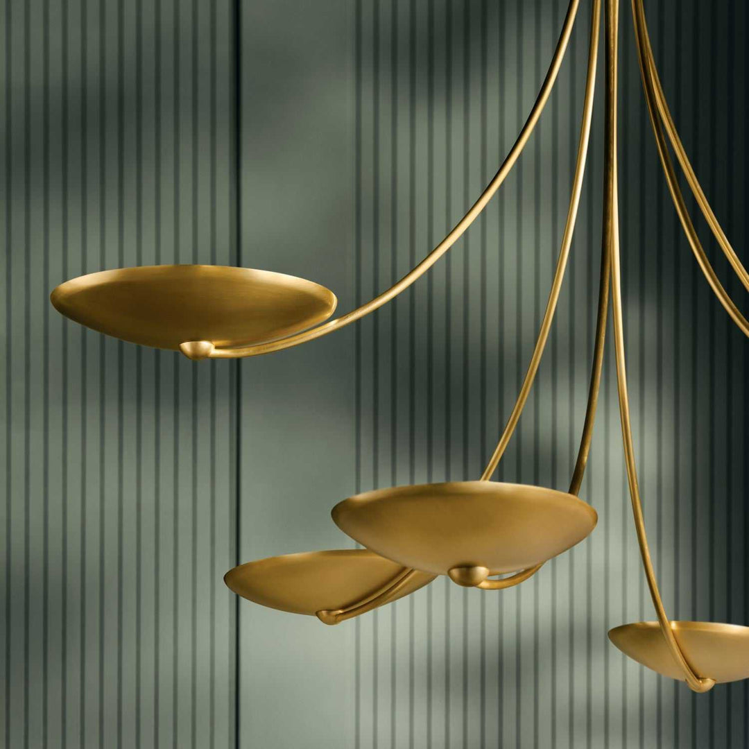 Palmela Six Light Chandelier in Lacquered Brass Kichler Canada