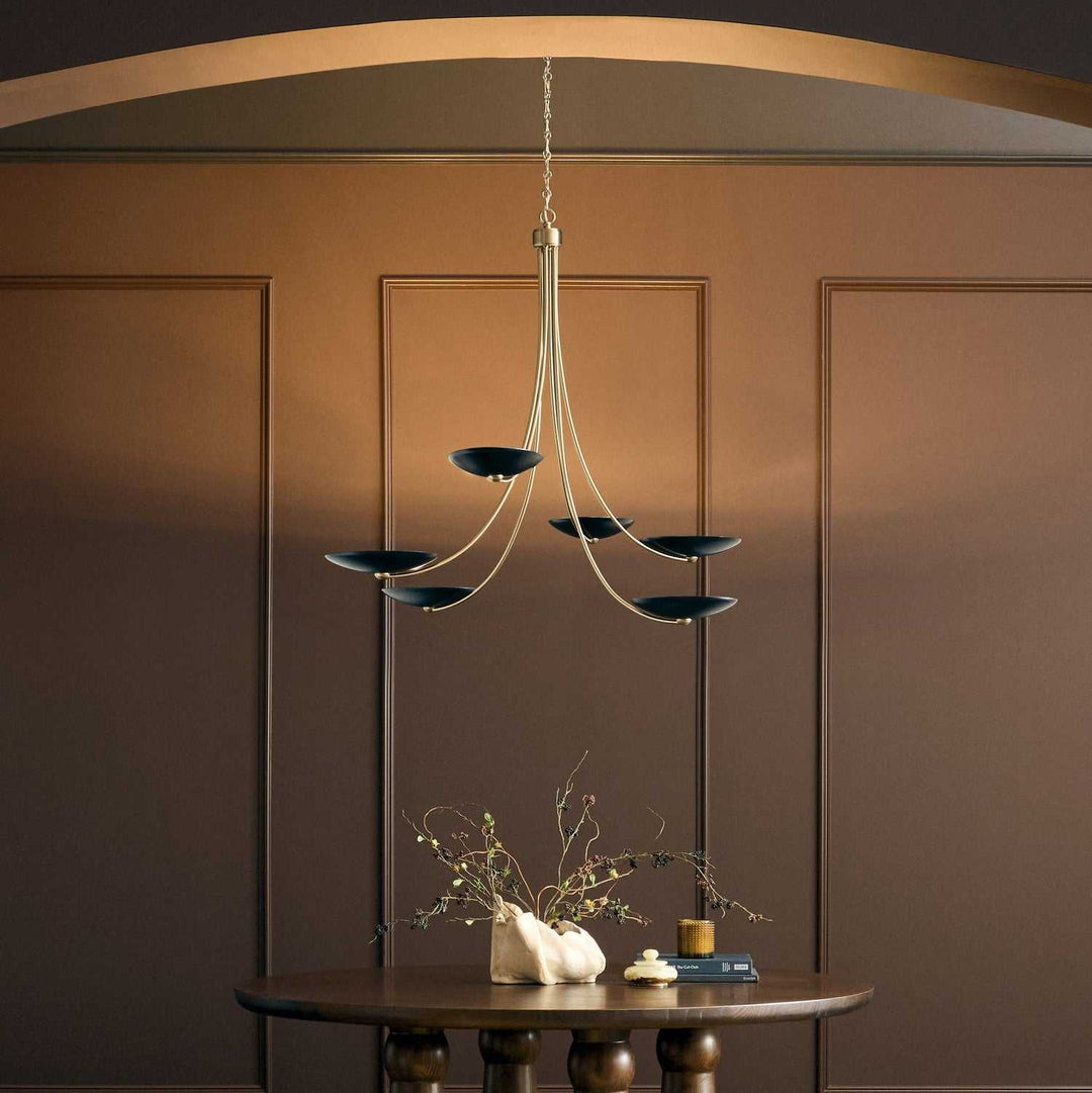 Palmela Six Light Chandelier in Champagne Bronze Kichler Canada