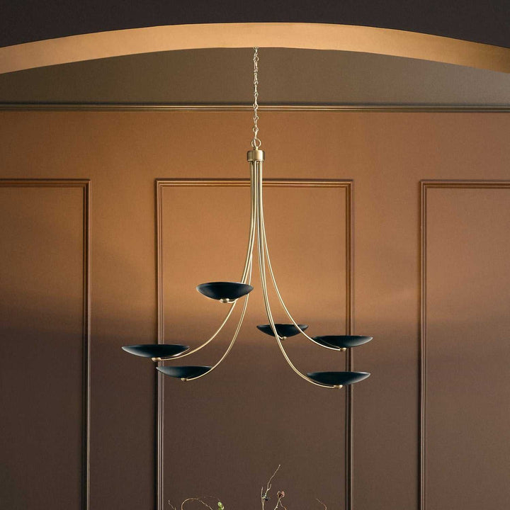 Palmela Six Light Chandelier in Champagne Bronze Kichler Canada