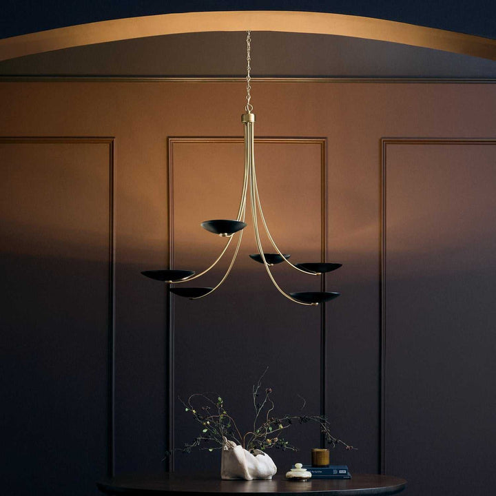 Palmela Six Light Chandelier in Champagne Bronze Kichler Canada