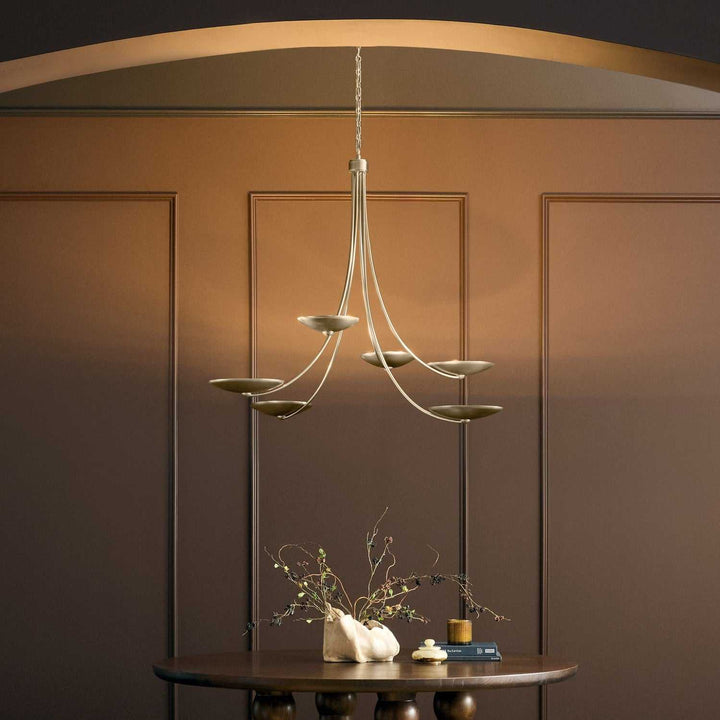 Palmela Six Light Chandelier in Champagne Bronze Kichler Canada