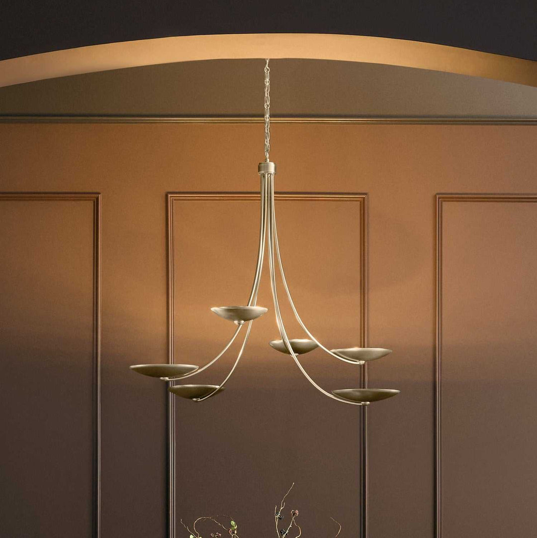 Palmela Six Light Chandelier in Champagne Bronze Kichler Canada