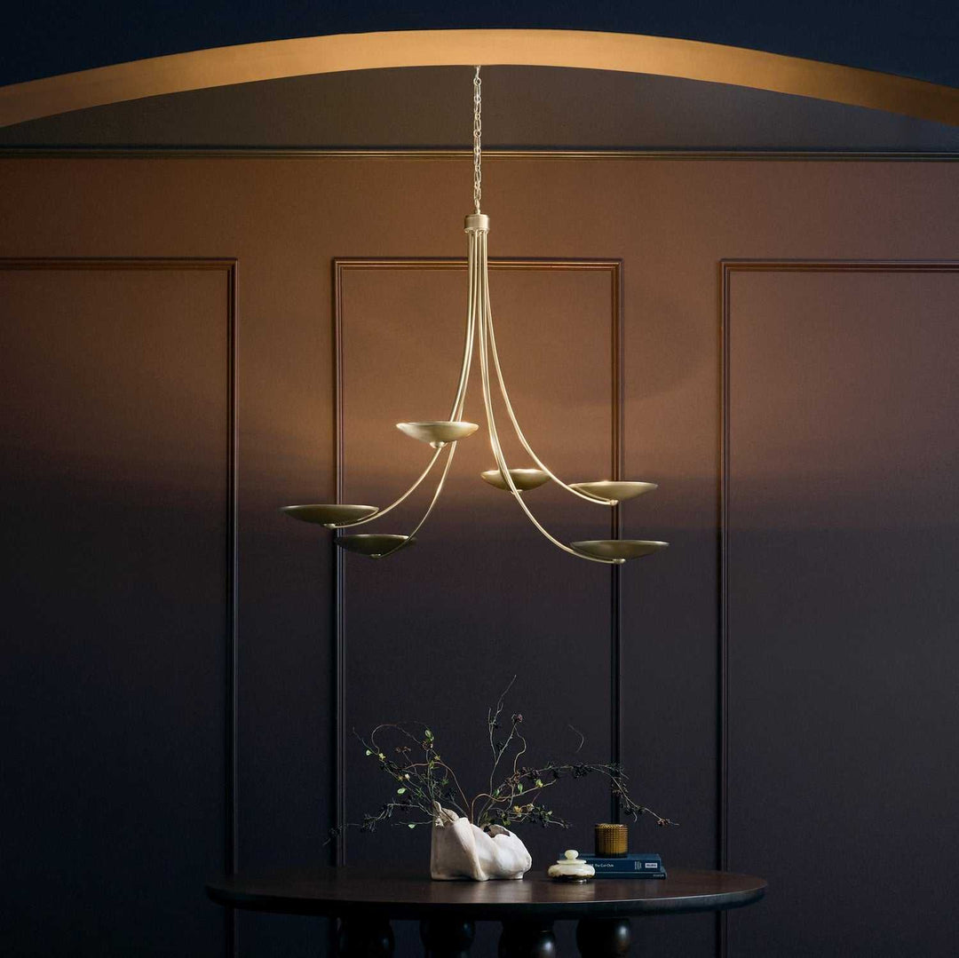 Palmela Six Light Chandelier in Champagne Bronze Kichler Canada