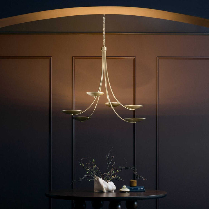 Palmela Six Light Chandelier in Champagne Bronze Kichler Canada