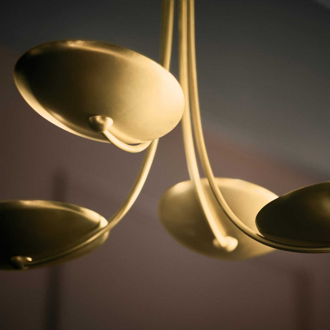 Palmela Four Light Chandelier in Lacquered Brass Kichler Canada