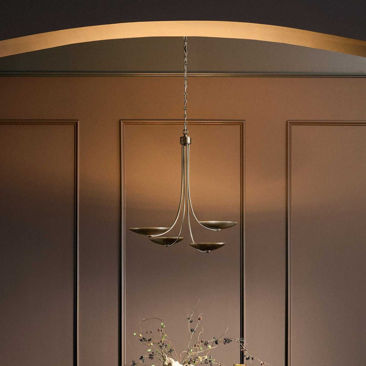 Palmela Four Light Chandelier in Lacquered Brass Kichler Canada