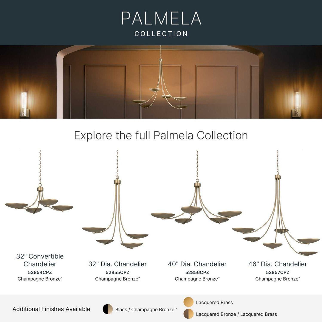Palmela Four Light Chandelier in Champagne Bronze Kichler Canada