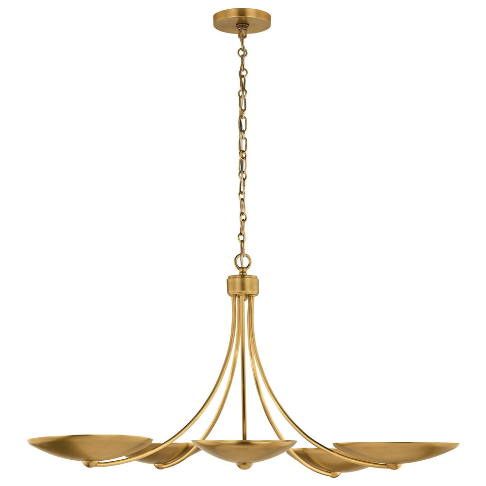 Palmela Five Light Chandelier in Lacquered Brass Kichler Canada