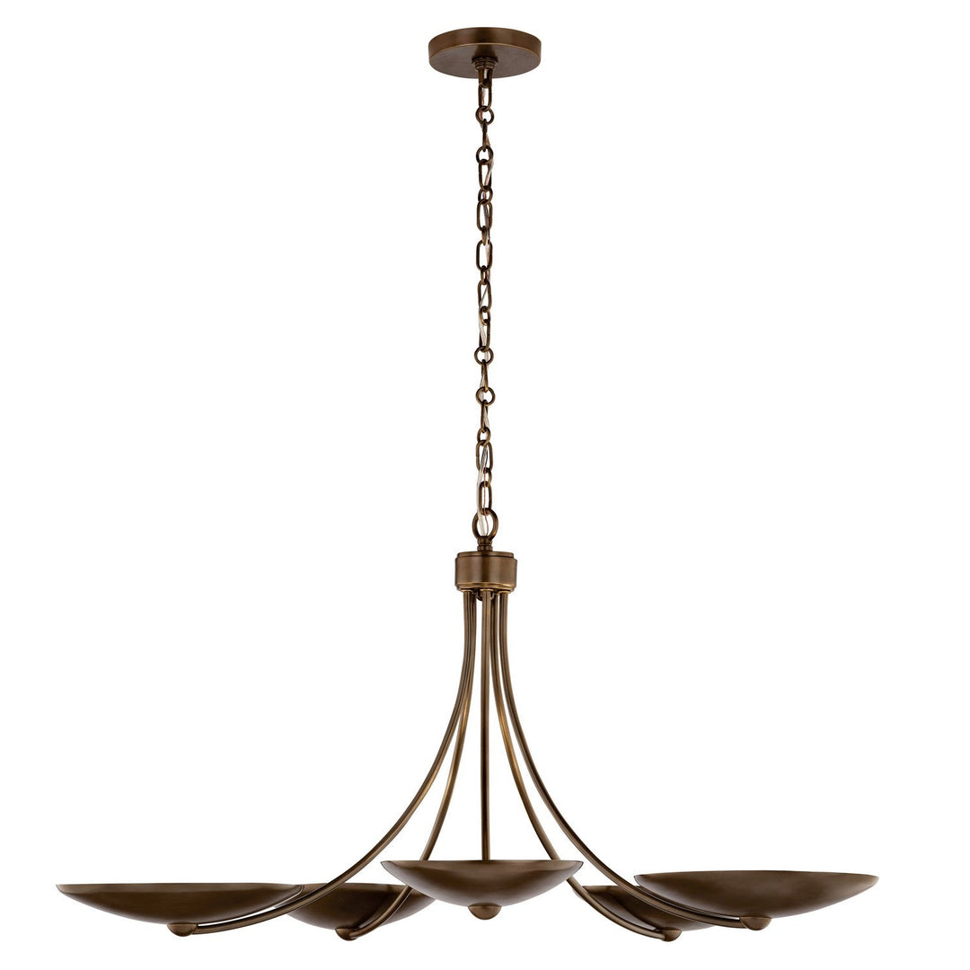 Palmela Five Light Chandelier in Lacquered Brass Kichler Canada
