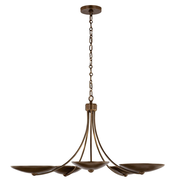 Palmela Five Light Chandelier in Lacquered Brass Kichler Canada