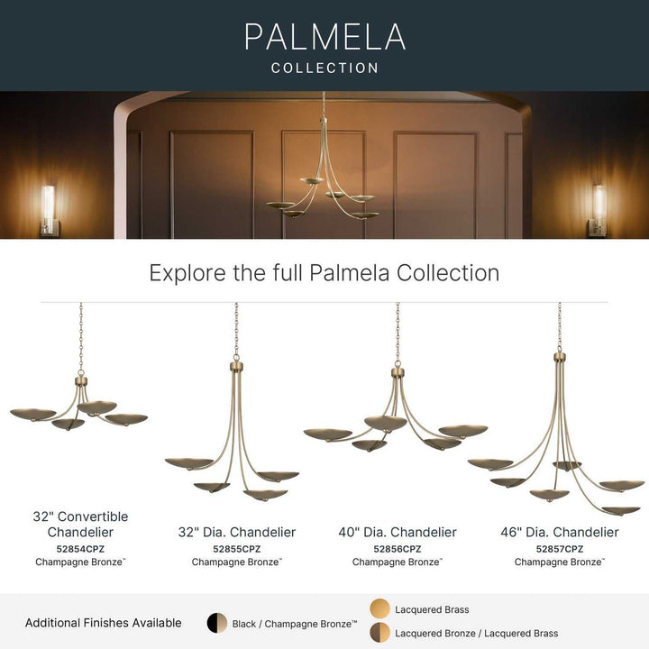 Palmela Five Light Chandelier in Champagne Bronze Kichler Canada