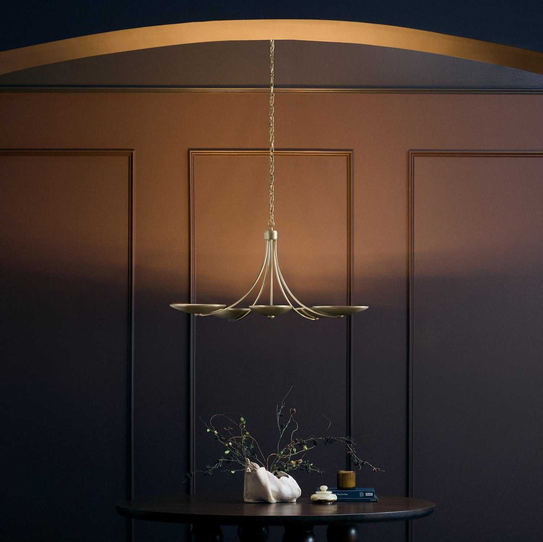 Palmela Five Light Chandelier in Champagne Bronze Kichler Canada
