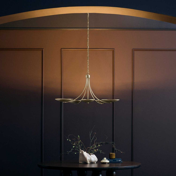 Palmela Five Light Chandelier in Champagne Bronze Kichler Canada