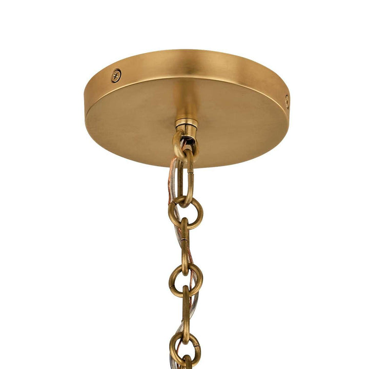 Palmela Four Light Chandelier/Semi Flush in Lacquered Brass Kichler Canada