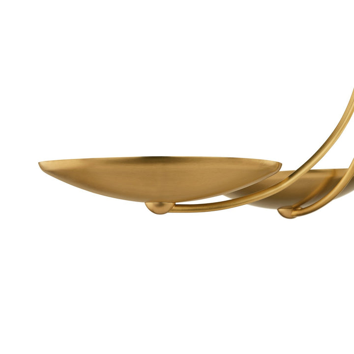 Palmela Four Light Chandelier/Semi Flush in Lacquered Brass Kichler Canada