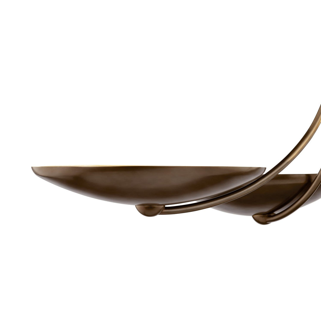 Palmela Four Light Chandelier/Semi Flush in Lacquered Brass Kichler Canada