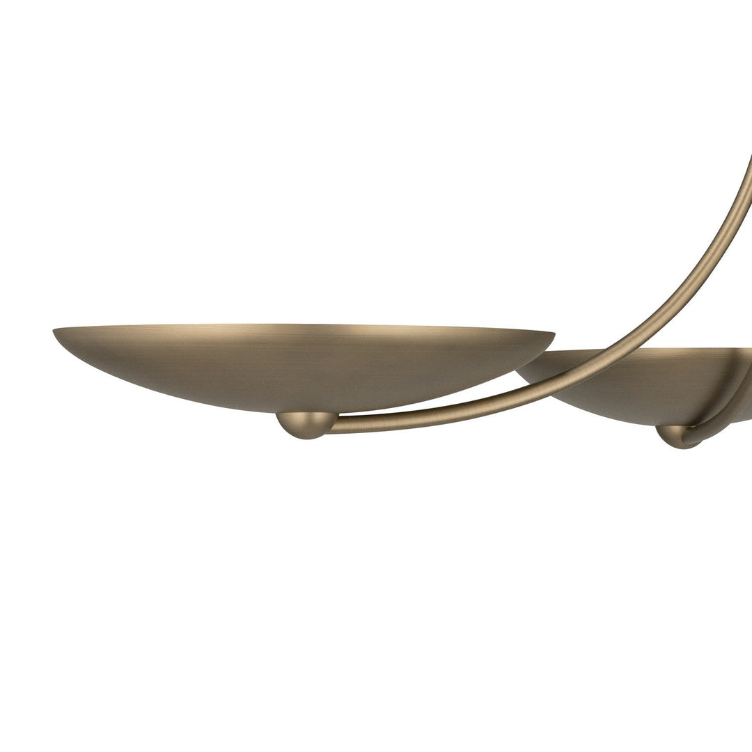 Palmela Four Light Chandelier/Semi Flush in Champagne Bronze Kichler Canada