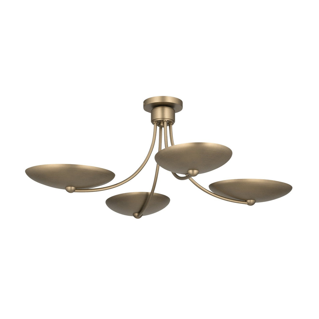 Palmela Four Light Chandelier/Semi Flush in Champagne Bronze Kichler Canada