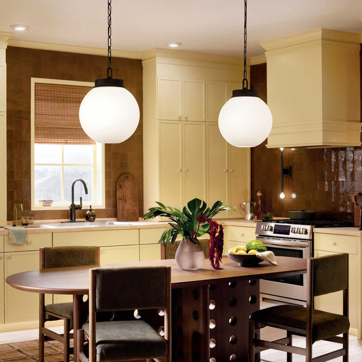 Andorra One Light Pendant in Black Kichler Canada
