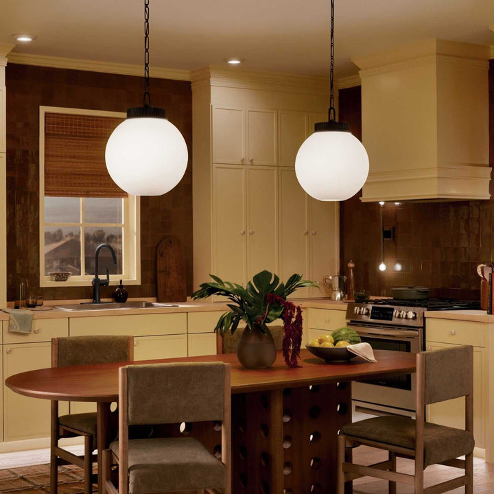 Andorra One Light Pendant in Black Kichler Canada