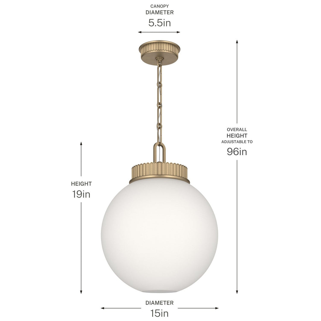 Andorra One Light Pendant in Champagne Bronze Kichler Canada