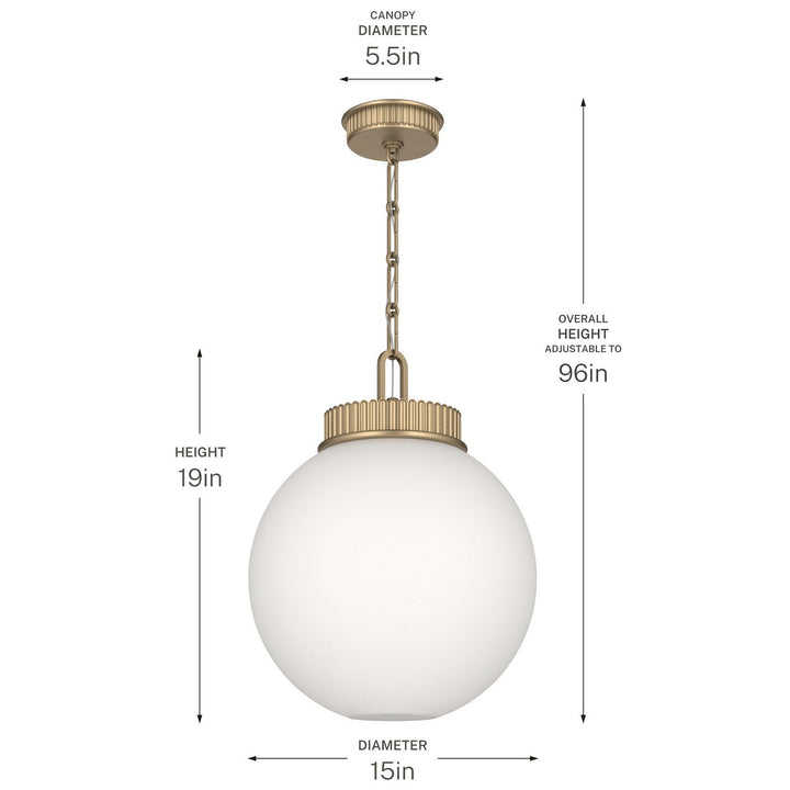 Andorra One Light Pendant in Champagne Bronze Kichler Canada