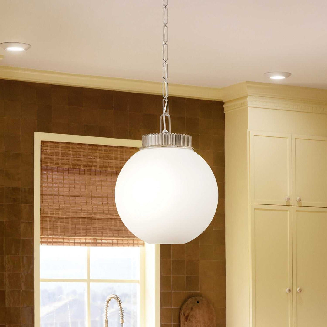 Andorra One Light Pendant in Polished Nickel Kichler Canada
