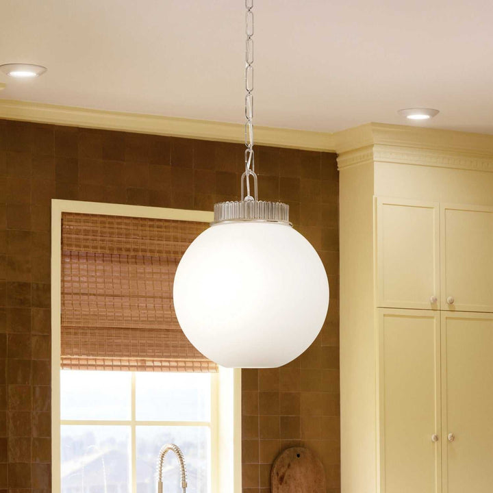 Andorra One Light Pendant in Polished Nickel Kichler Canada