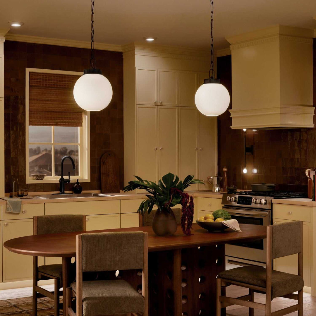 Andorra One Light Pendant in Black Kichler Canada