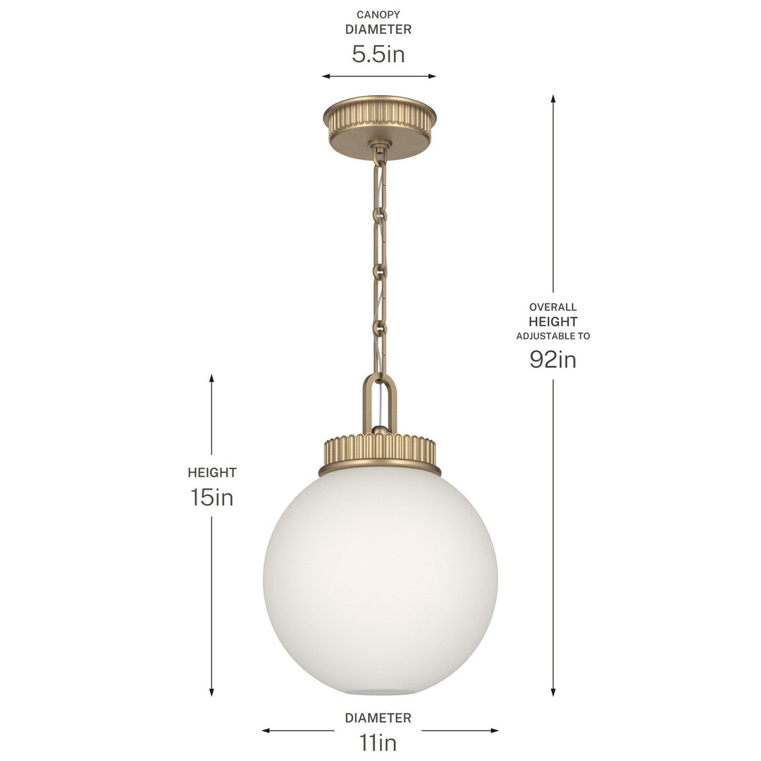 Andorra One Light Pendant in Champagne Bronze Kichler Canada