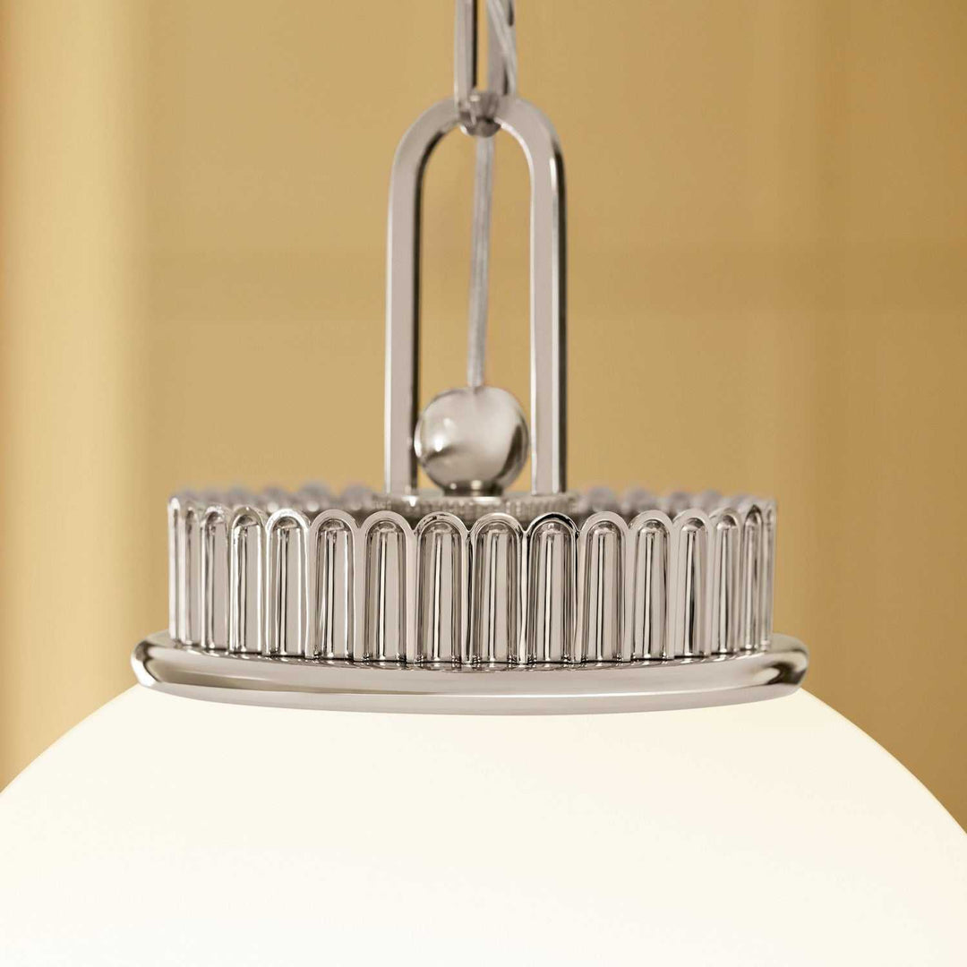 Andorra One Light Pendant in Polished Nickel Kichler Canada
