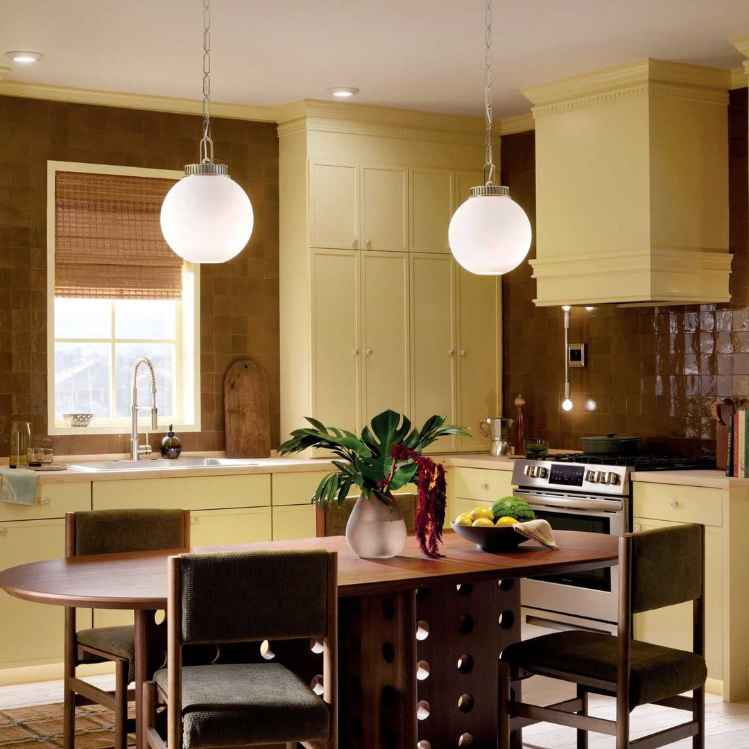 Andorra One Light Pendant in Polished Nickel Kichler Canada