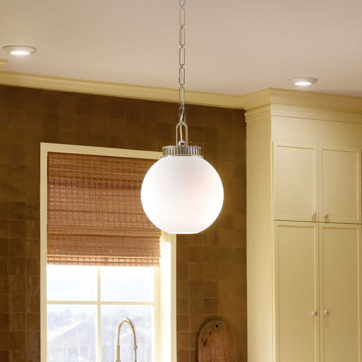 Andorra One Light Pendant in Polished Nickel Kichler Canada