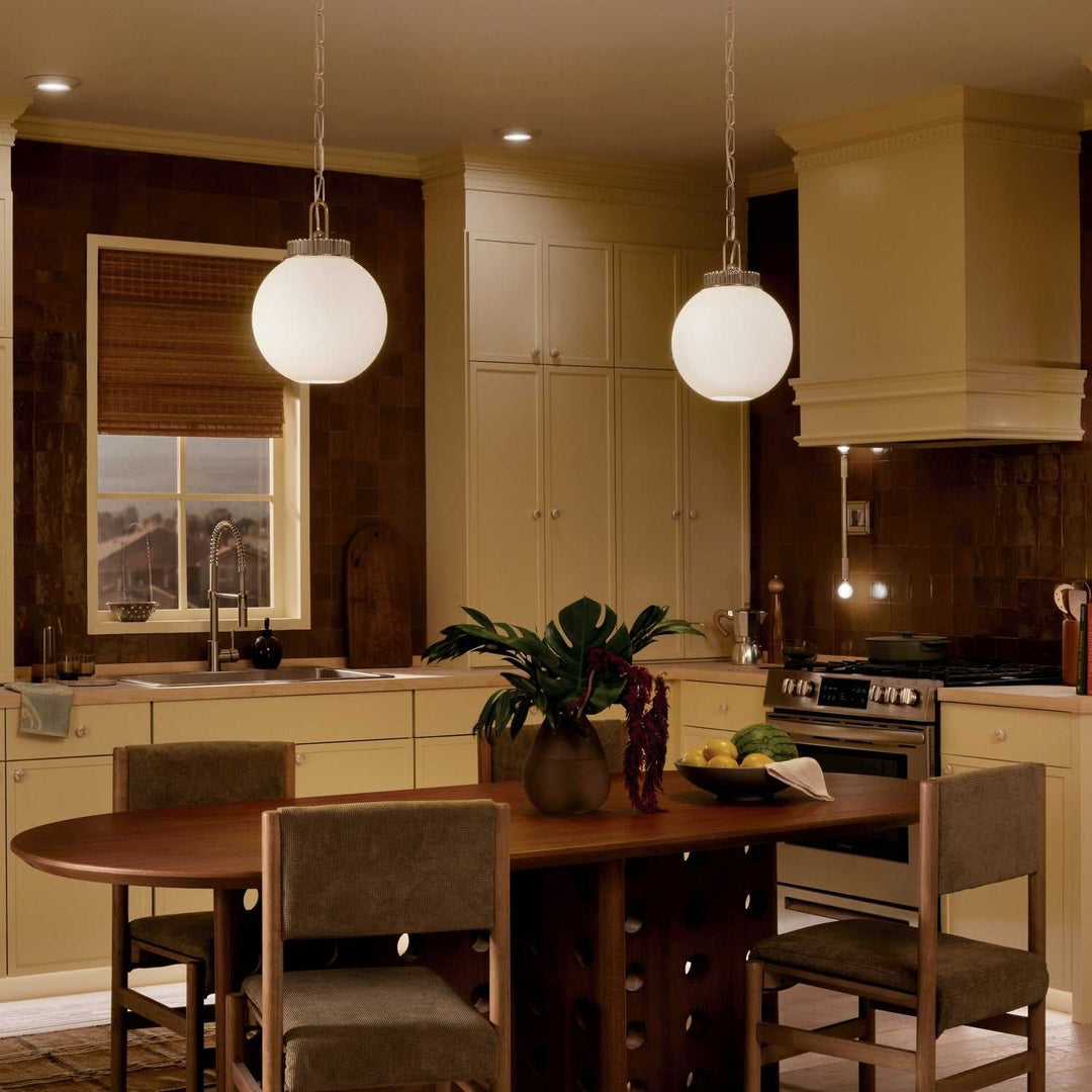 Andorra One Light Pendant in Polished Nickel Kichler Canada