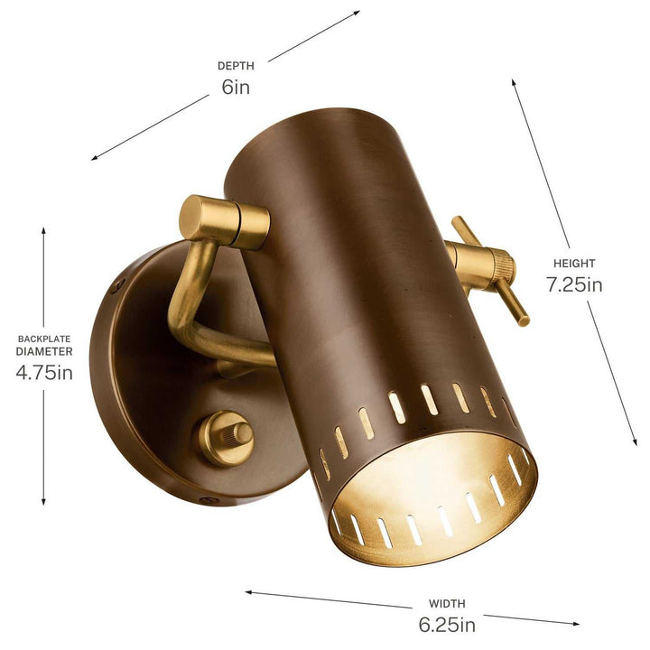 Kichler Canada - 52840LBZ - LED Wall Sconce - Ruehl - Lacquered Bronze