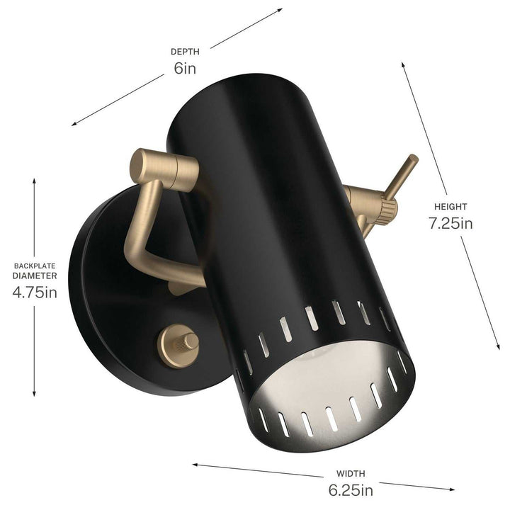 Kichler Canada - 52840BK - LED Wall Sconce - Ruehl - Black