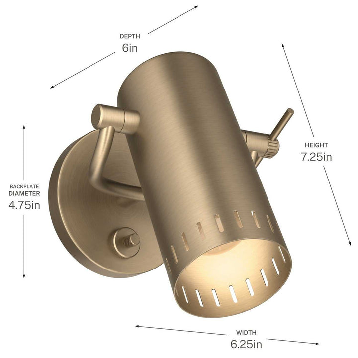 Ruehl LED Wall Sconce in Champagne Bronze Kichler Canada