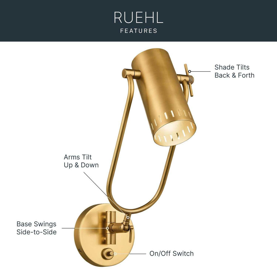 Kichler Canada - 52841LBR - LED Wall Sconce - Ruehl - Lacquered Brass