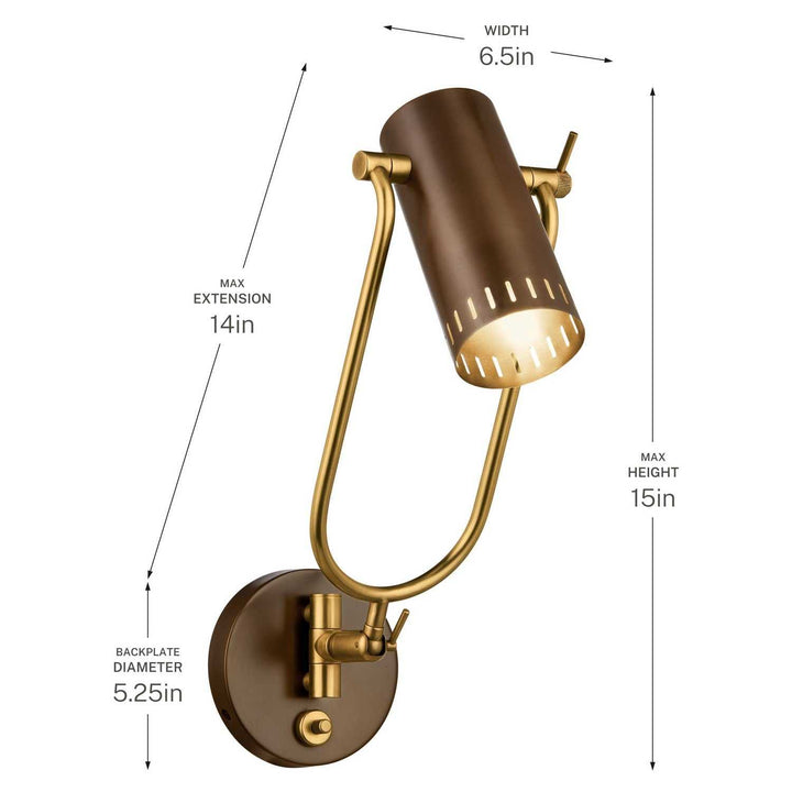 Kichler Canada - 52841LBZ - LED Wall Sconce - Ruehl - Lacquered Bronze