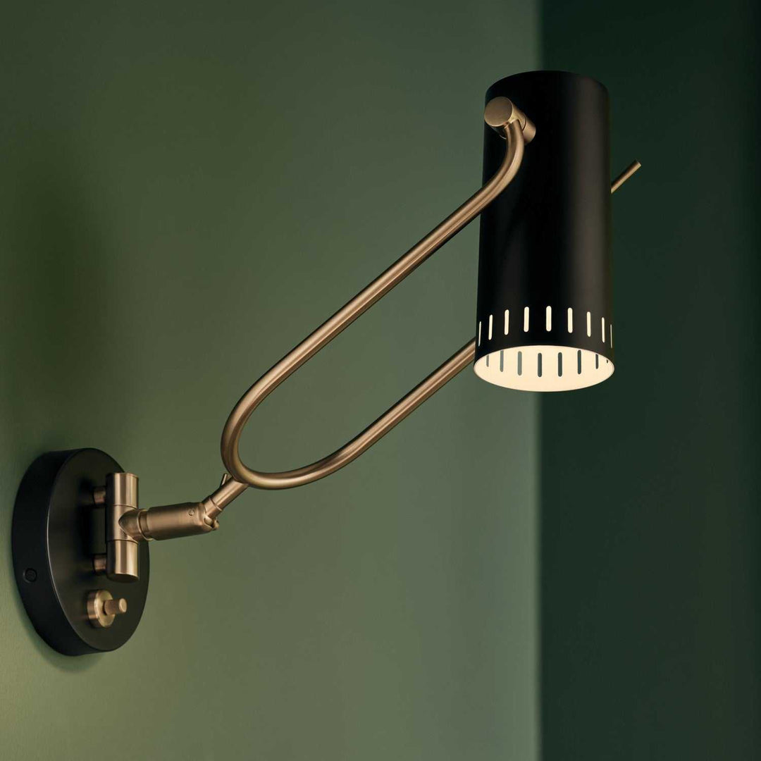 Ruehl LED Wall Sconce in Black Kichler Canada