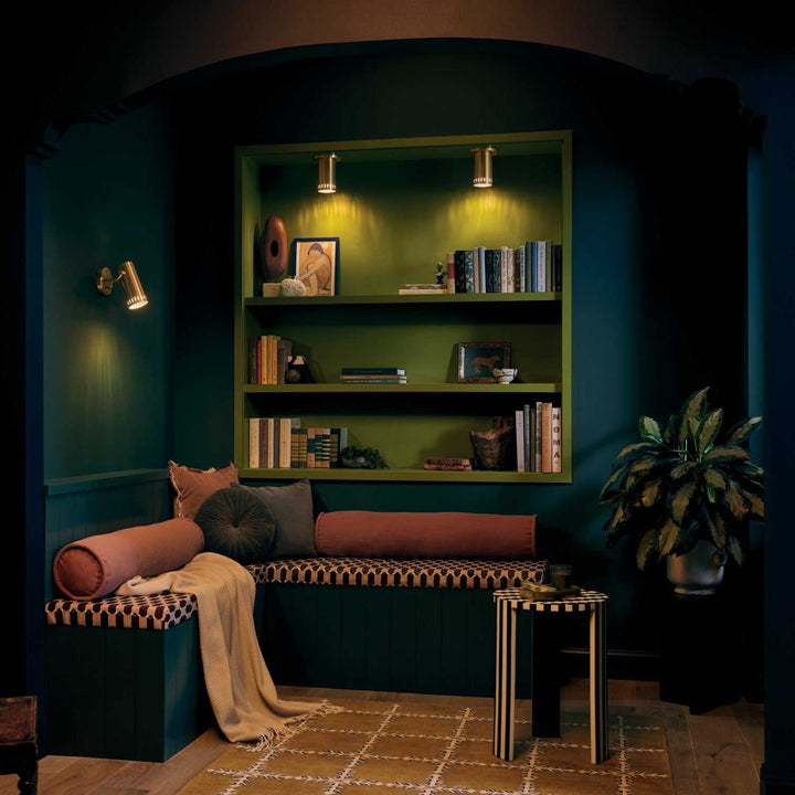 Ruehl LED Flush Mount in Lacquered Brass Kichler Canada
