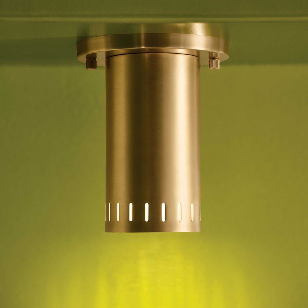 Ruehl LED Flush Mount in Lacquered Brass Kichler Canada