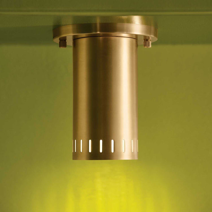 Ruehl LED Flush Mount in Lacquered Brass Kichler Canada