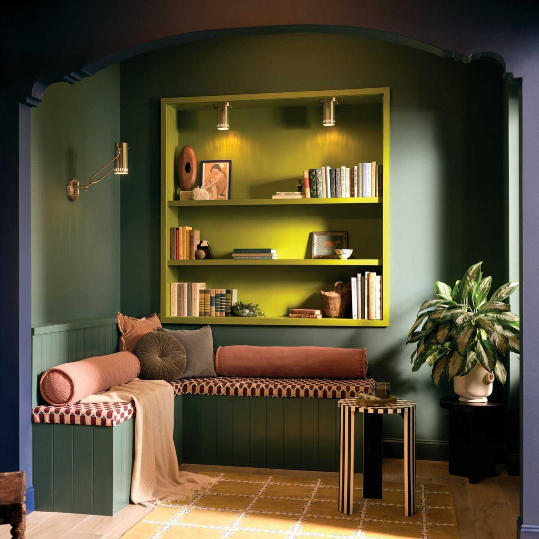 Ruehl LED Flush Mount in Lacquered Brass Kichler Canada