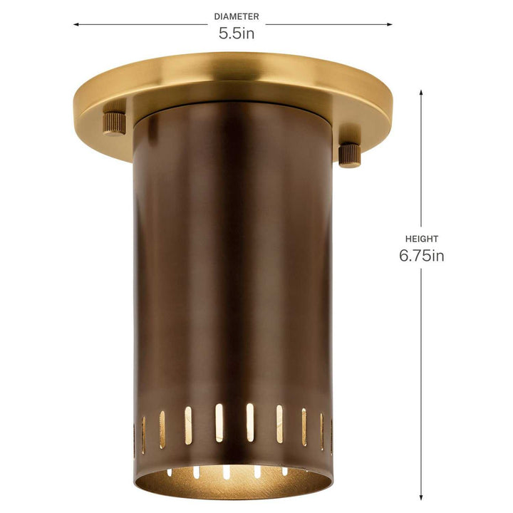 Ruehl LED Flush Mount in Lacquered Bronze Kichler Canada