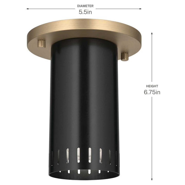 Ruehl LED Flush Mount in Black Kichler Canada