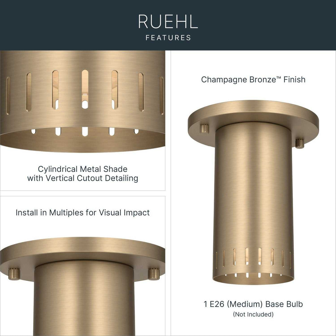 Ruehl LED Flush Mount in Champagne Bronze Kichler Canada