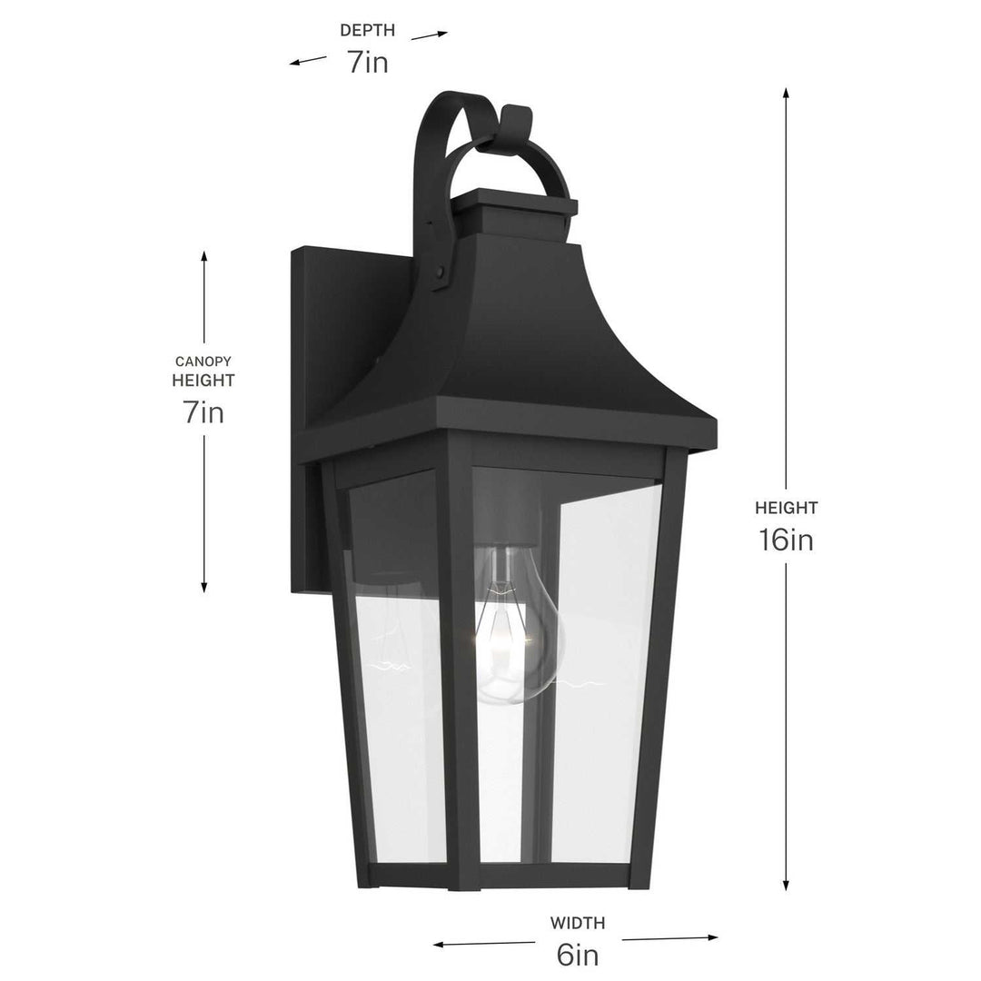 Kichler Canada - 59193BKT - One Light Outdoor Wall Mount - Cleary - Textured Black